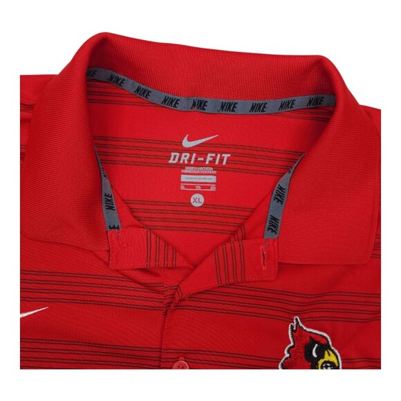 Nike Dri-Fit Red Striped Polo Shirt St Louis Cardinals  XL Mens - Picture 7 of 11